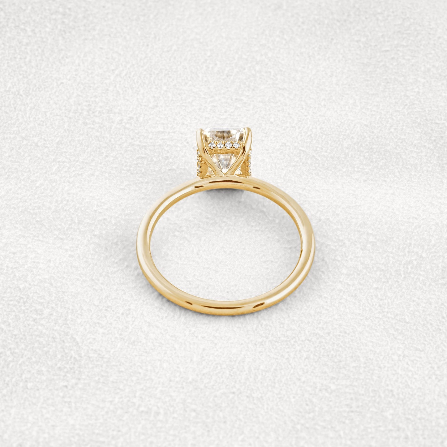 2.3 CT Radiant Cut Solitaire Moissanite Diamond Engagement Ring In Rose Gold