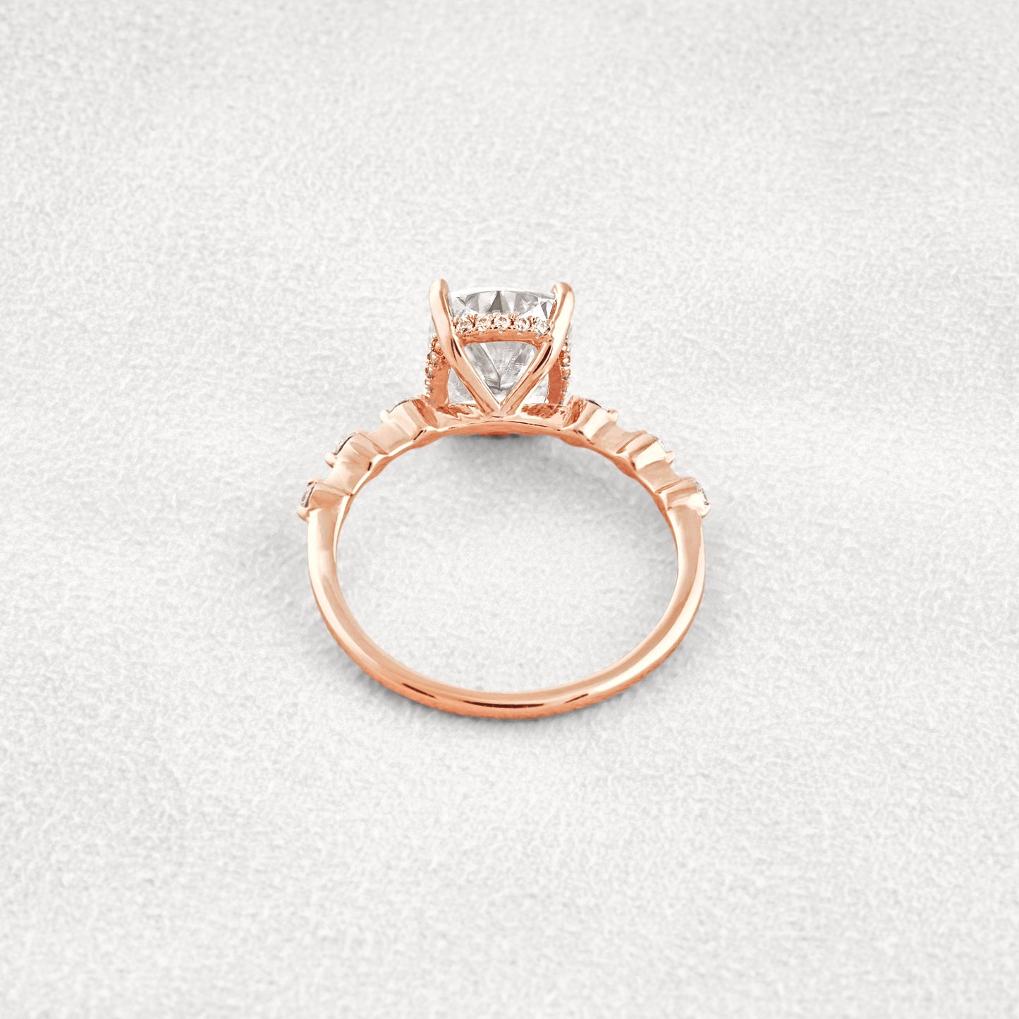 4 CT Cushion Cut Moissanite Diamond Engagement Ring & Wedding Ring In White Gold