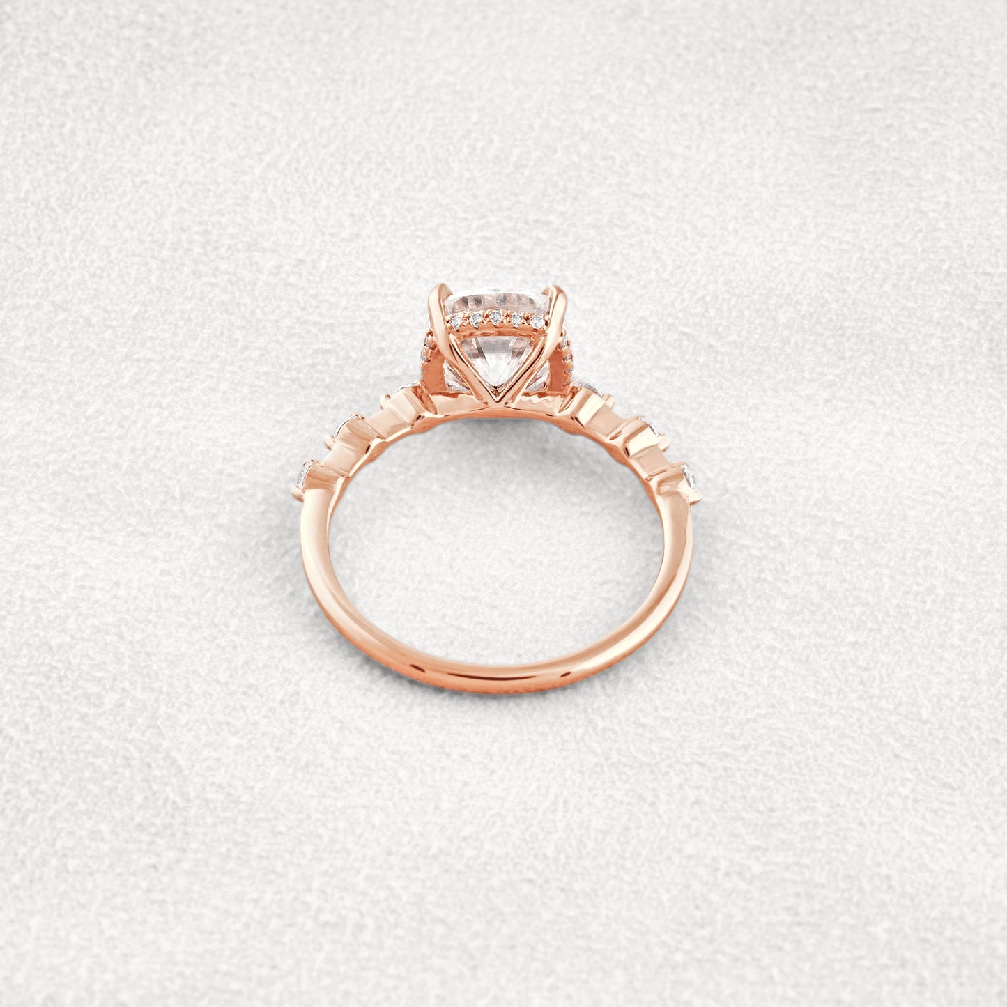 2.15 CT Cushion Cut Moissanite Diamond Engagement Ring & Wedding Ring In White Gold