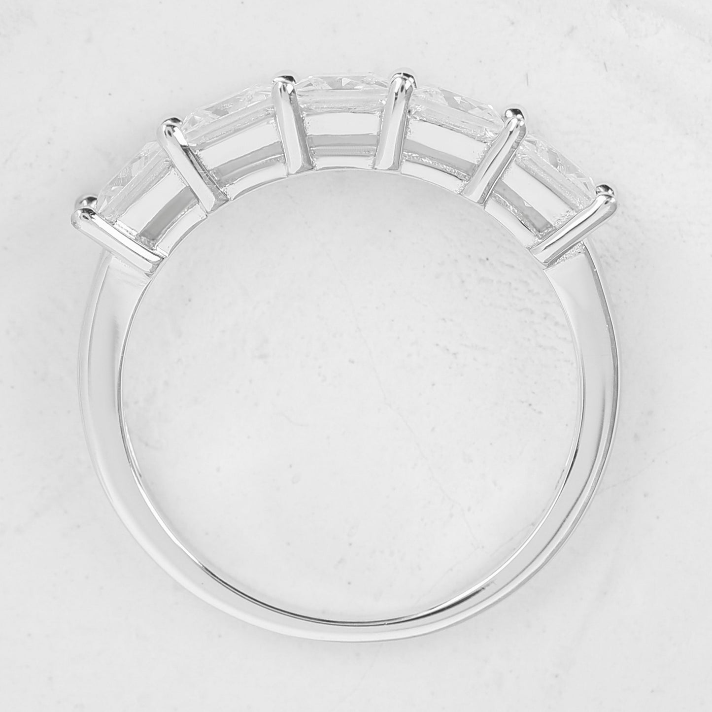 Princess Moissanite Diamond Stacking Wedding Band