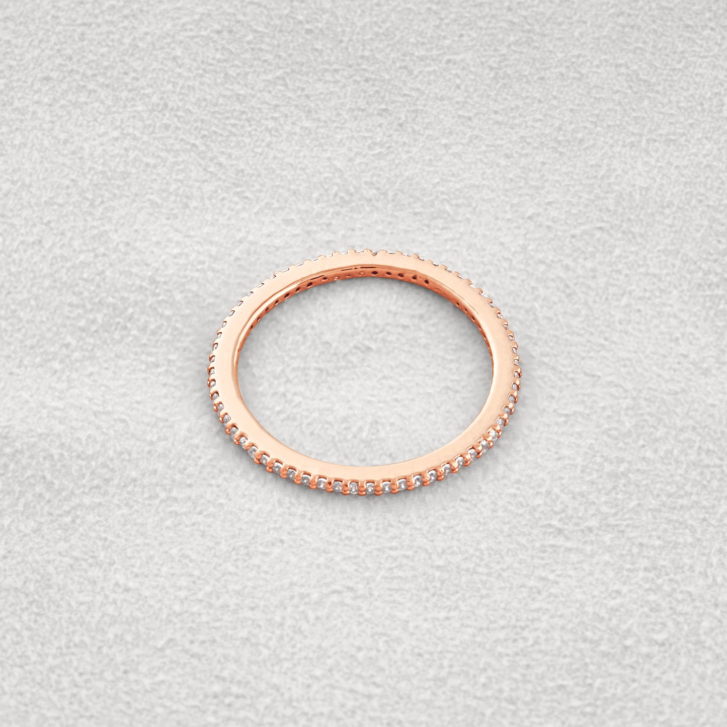 0.46 CT Round Shaped Full Eternity Moissanite Wedding Band