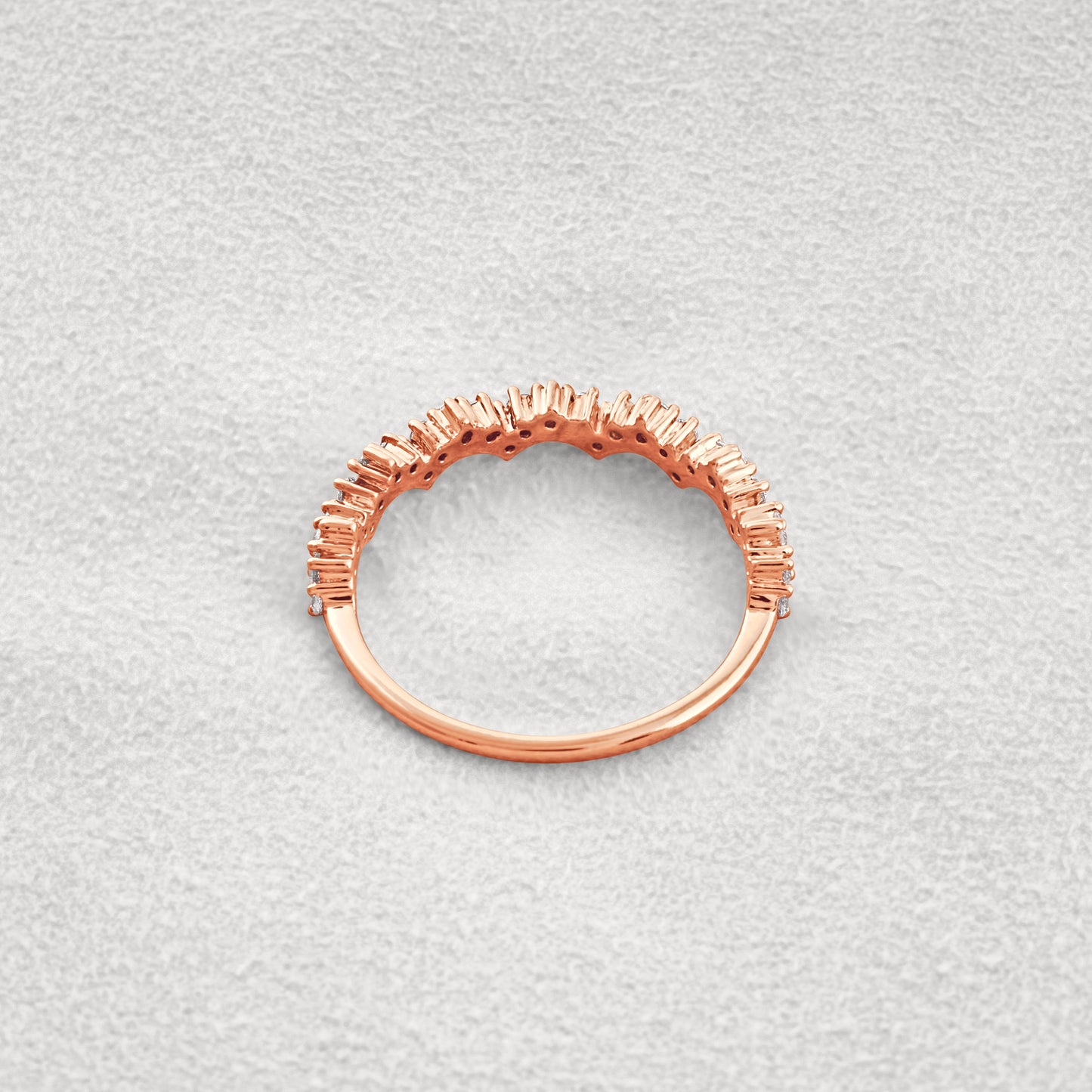 0.26 CT Round Shaped Moissanite Wedding Band