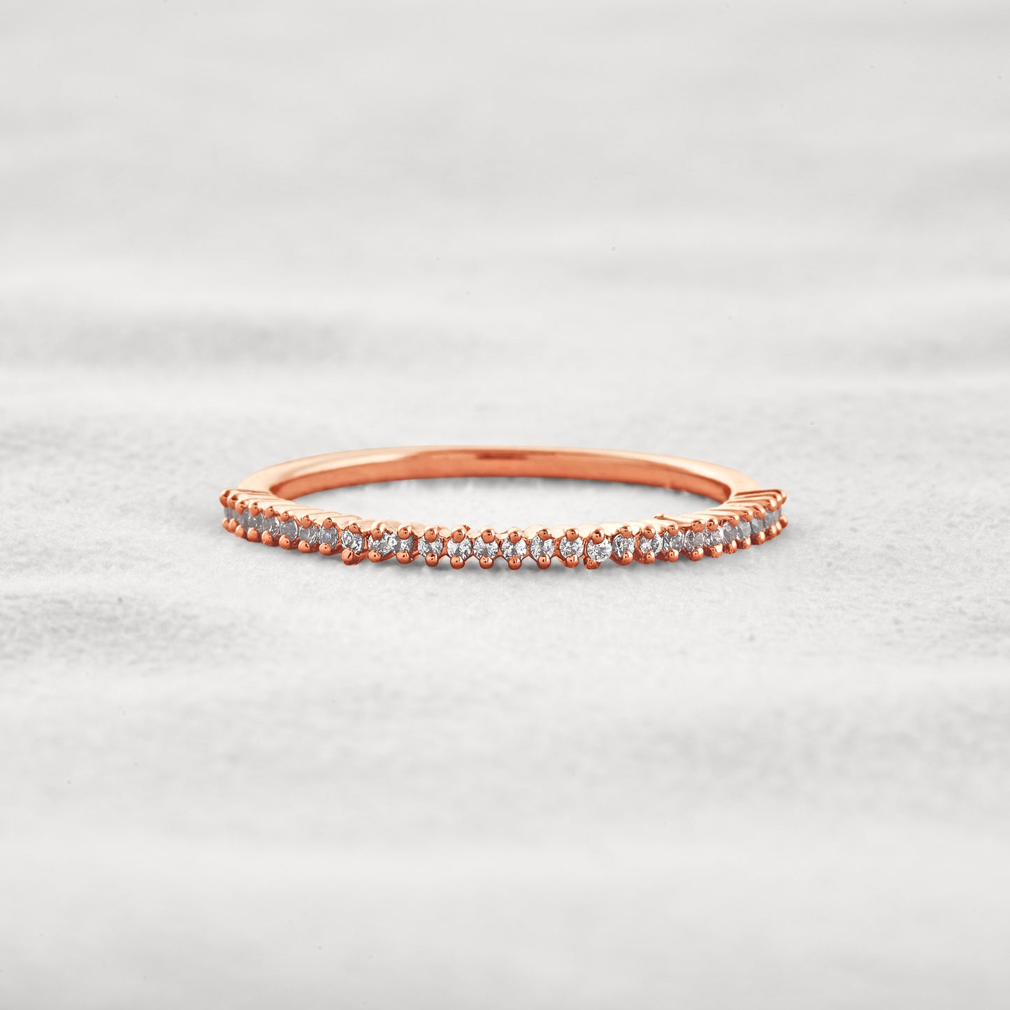 0.24 CT Round Shaped Half Eternity Moissanite Wedding Band