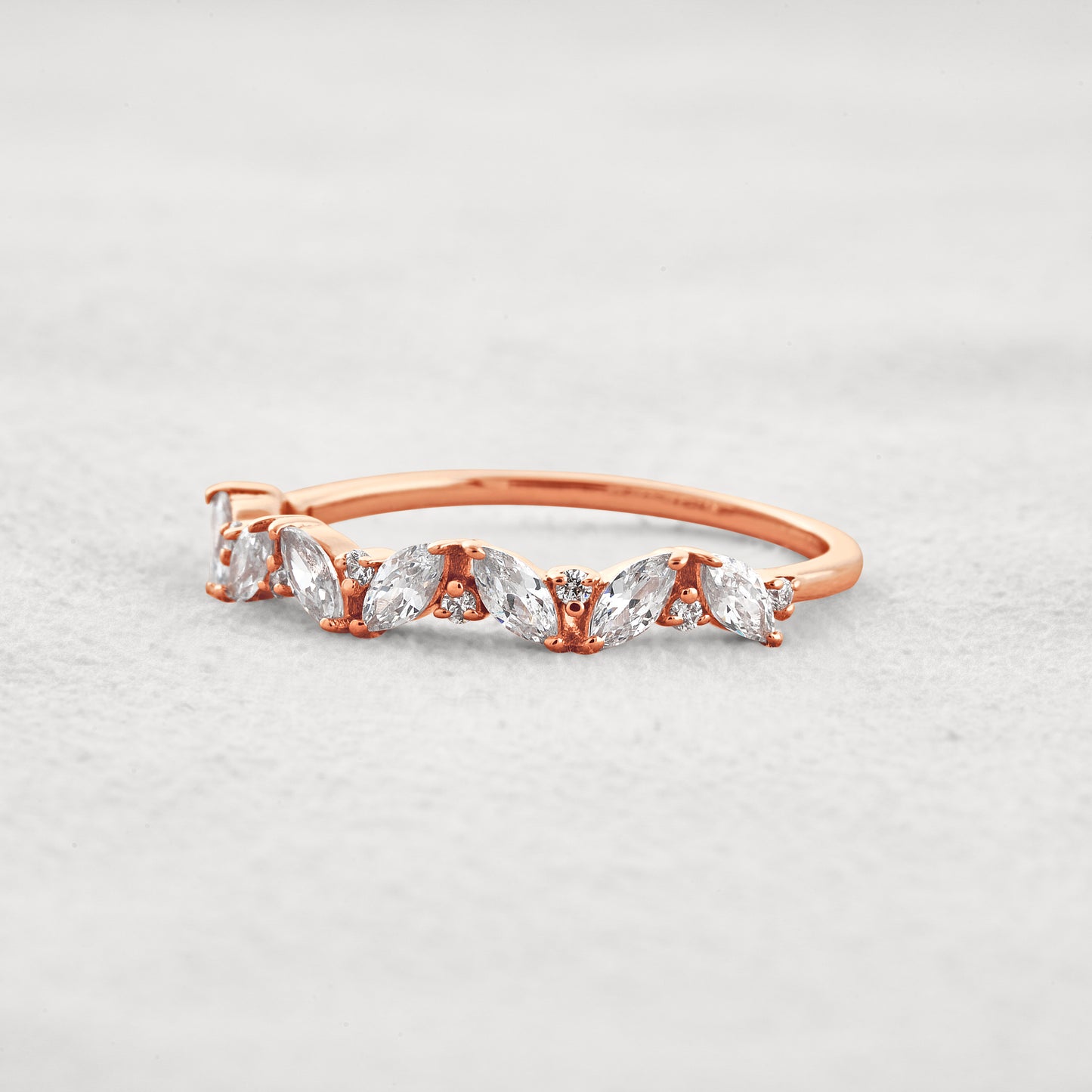 0.64 CT Round Shaped Moissanite Wedding Band