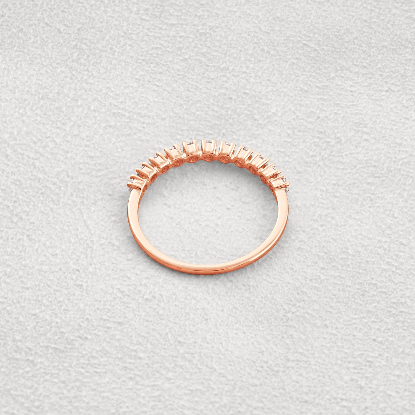 0.42 CT Round Shaped Half Eternity Moissanite Wedding Band