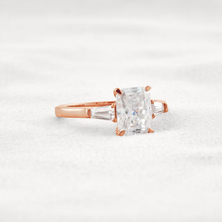 2.3 CT Radiant Cut Moissanite Diamond Engagement Ring & Wedding Ring