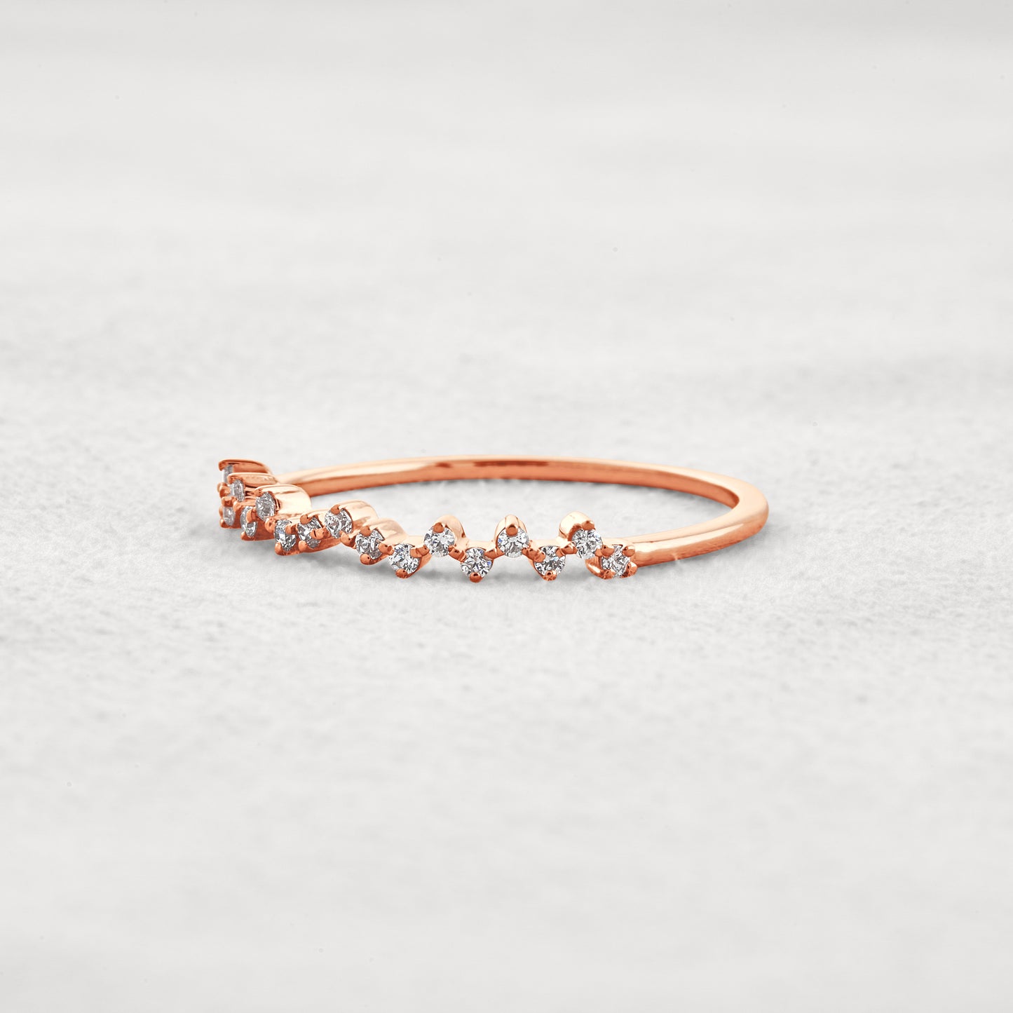 0.26 CT Round Shaped Moissanite Wedding Band