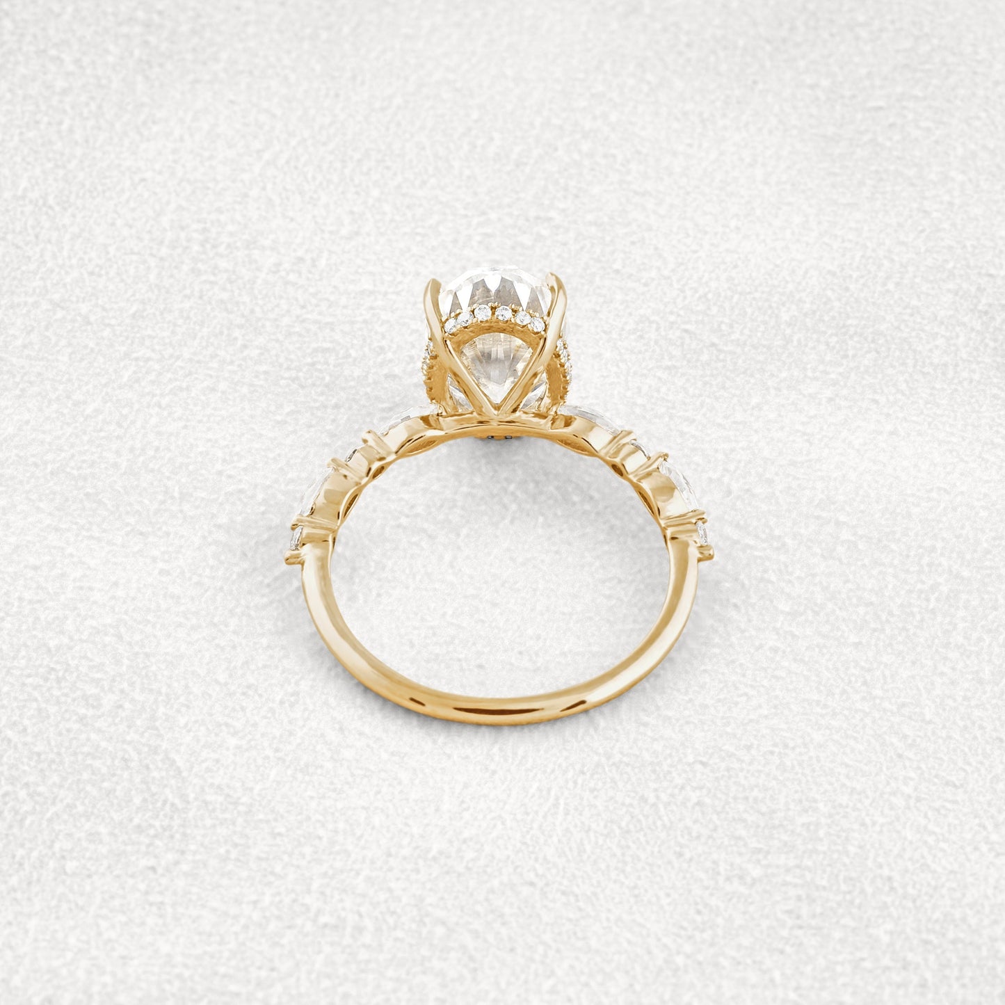 4 CT Oval Cut Moissanite Diamond Engagement Ring & Wedding Ring In Rose Gold