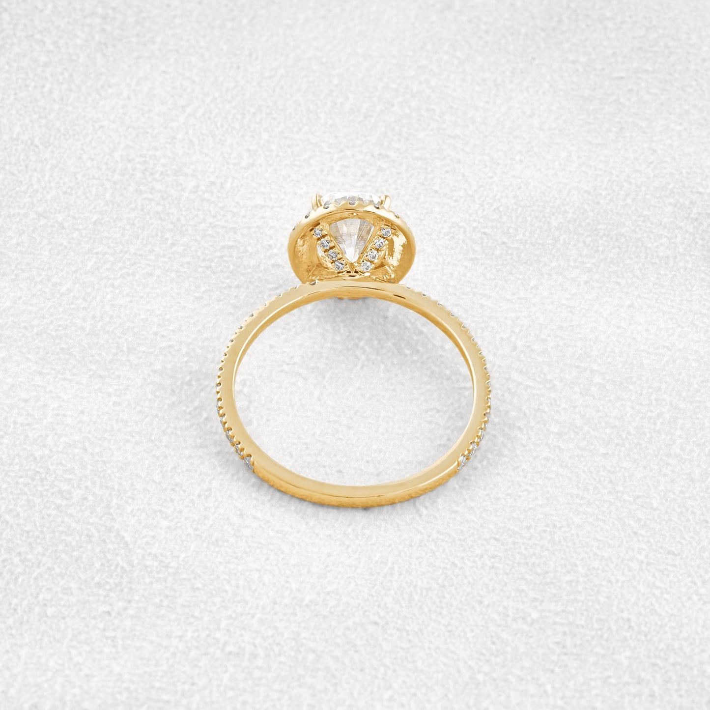 1.91 CT Oval Cut Halo & Pave Moissanite Diamond Engagement Ring In Rose Gold