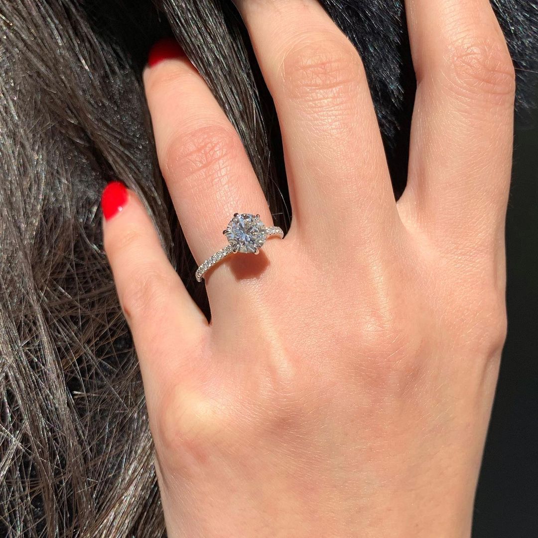 1.20 CT Round Moissanite Diamond Solitaire Engagement Ring