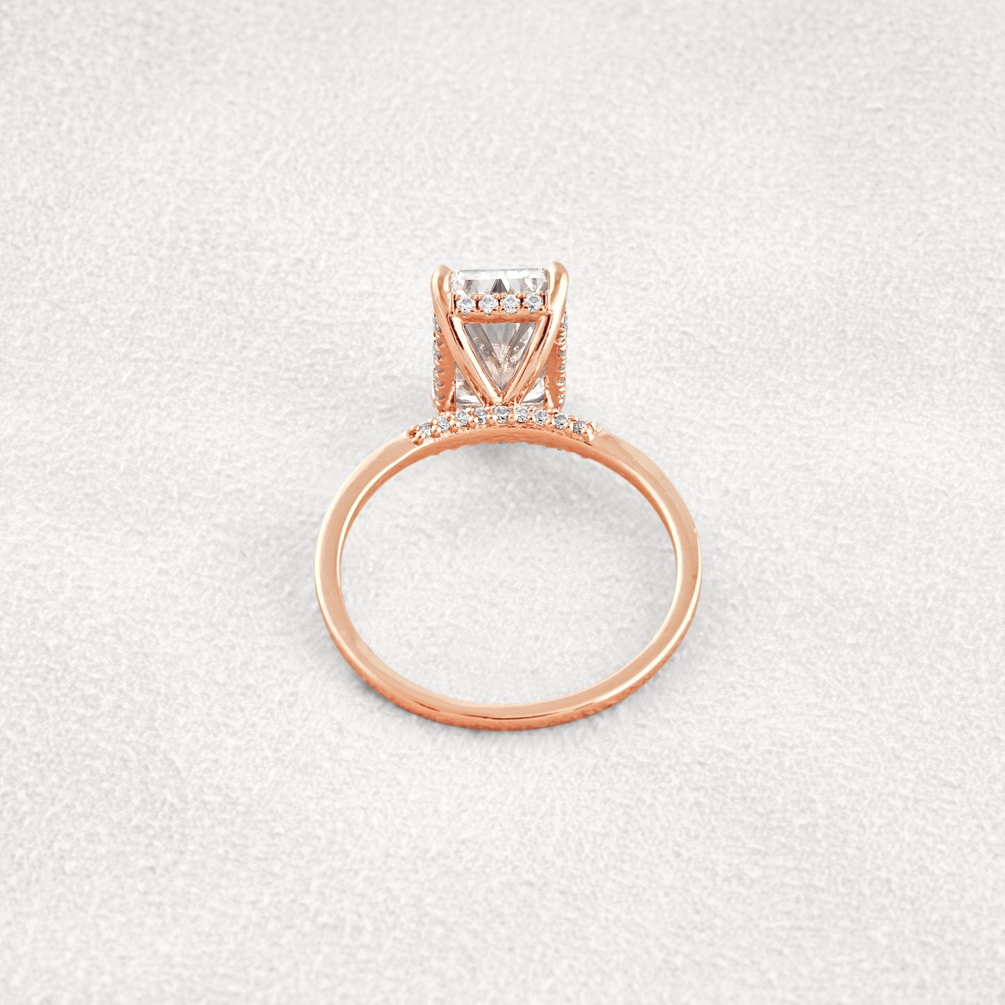 4.15 CT Radiant Cut Solitaire Moissanite Diamond Engagement Ring