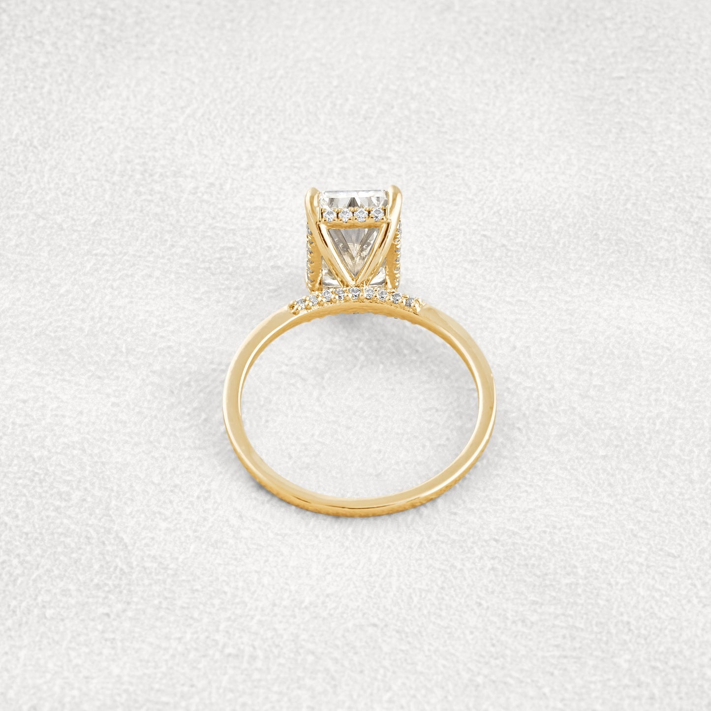 4.15 CT Radiant Cut Solitaire Moissanite Diamond Engagement Ring In Rose Gold