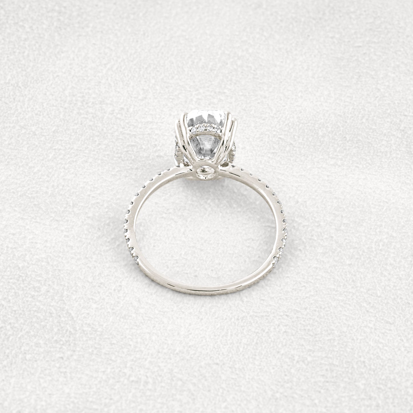 4 CT Oval Cut Pave Moissanite Diamond Engagement Ring & Wedding Ring