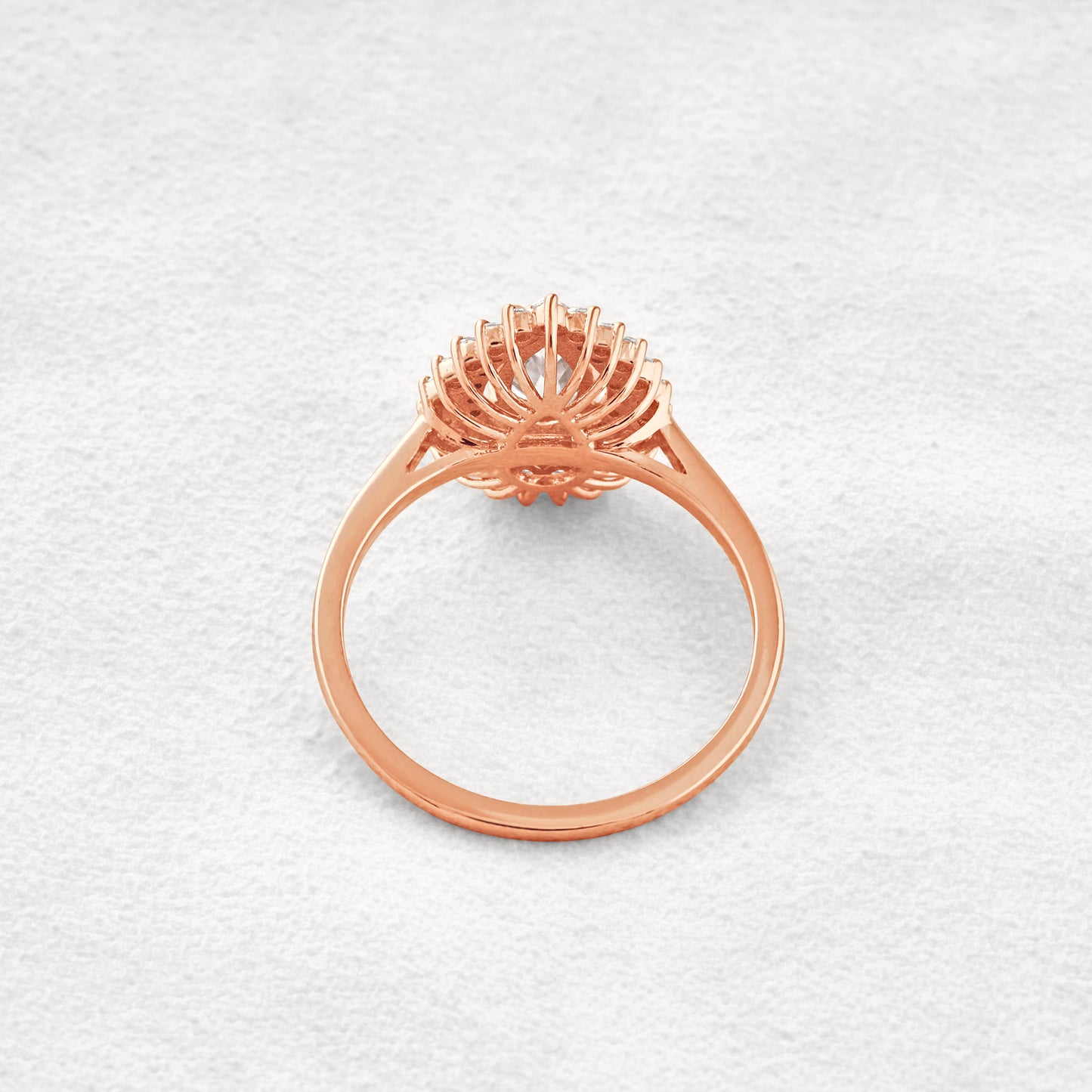 0.94 CT Pear Cut Double Halo Moissanite Diamond Engagement Ring