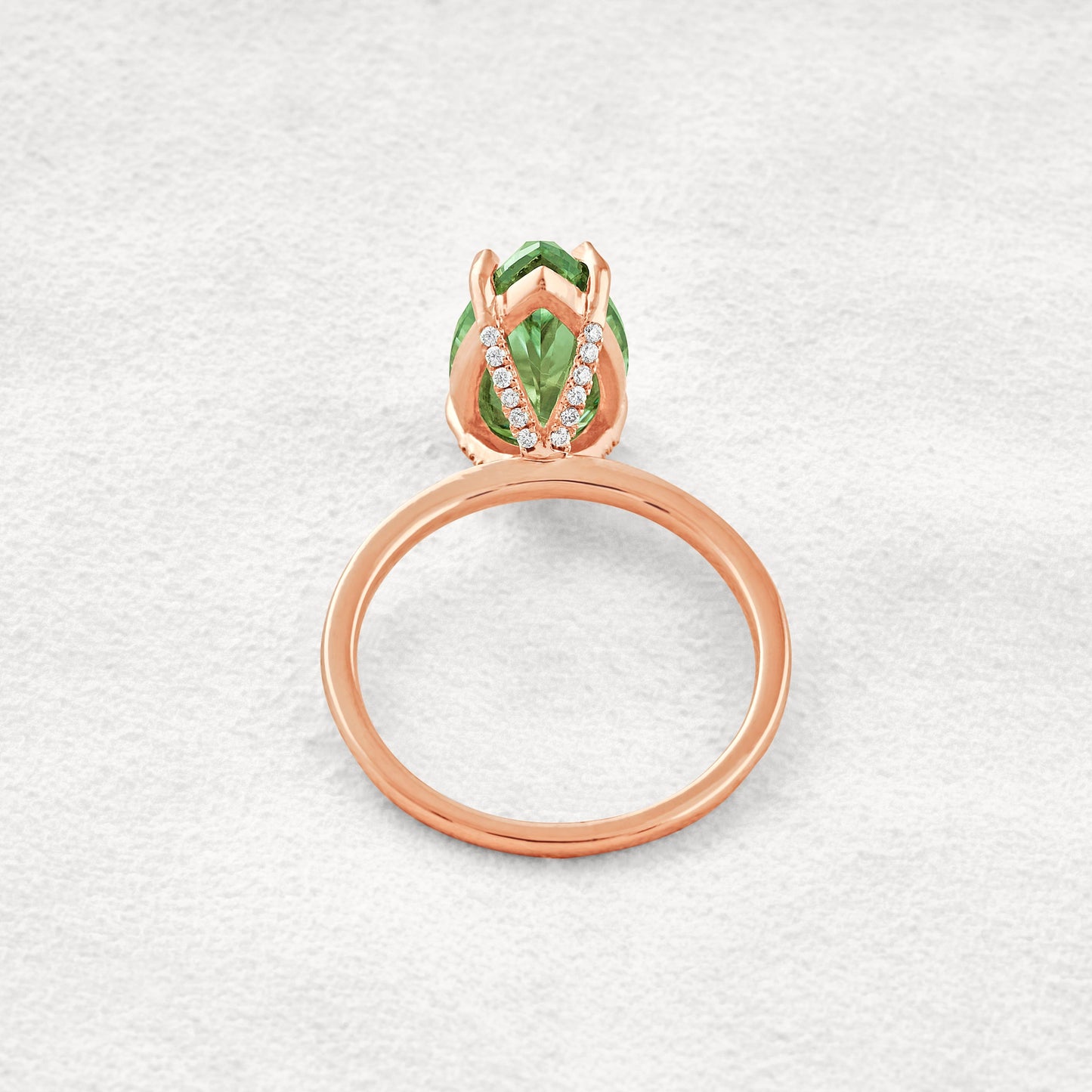 5.6 CT Blue Green Pear Solitaire Cut Moissanite Diamond Engagement Ring In White Gold