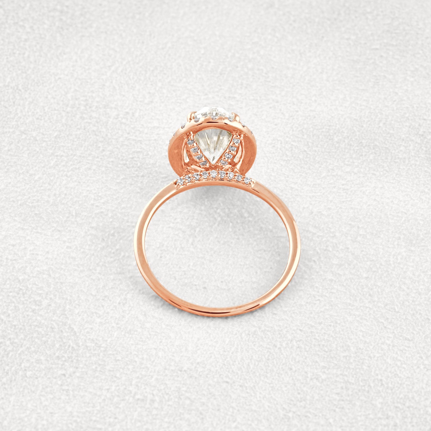 3.15 CT Oval Cut Halo Moissanite Diamond Engagement Ring