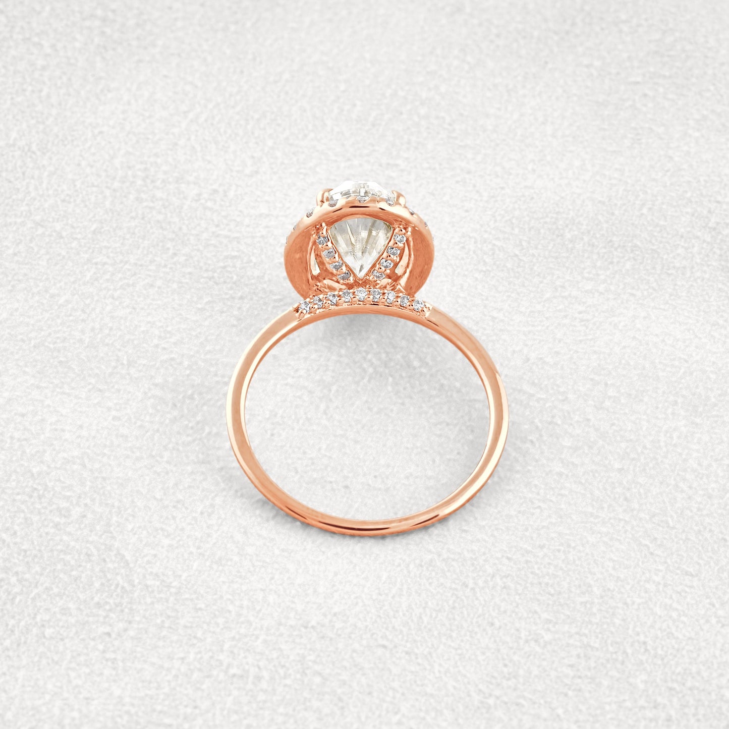 3.15 CT Oval Cut Halo Moissanite Diamond Engagement Ring In White Gold