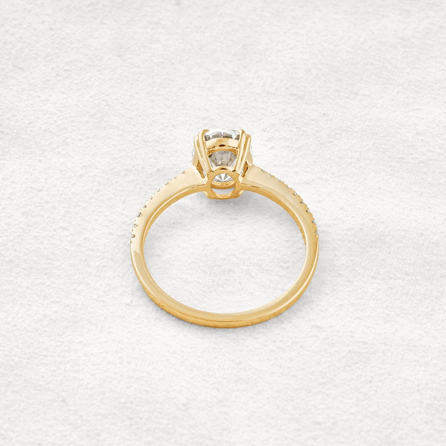 1.91 CT Oval Cut Pave Moissanite Diamond Engagement Ring In Rose Gold