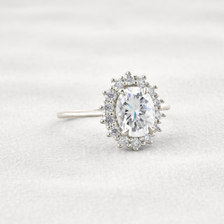 1.91 CT Oval Cut Moissanite Diamond Engagement Ring