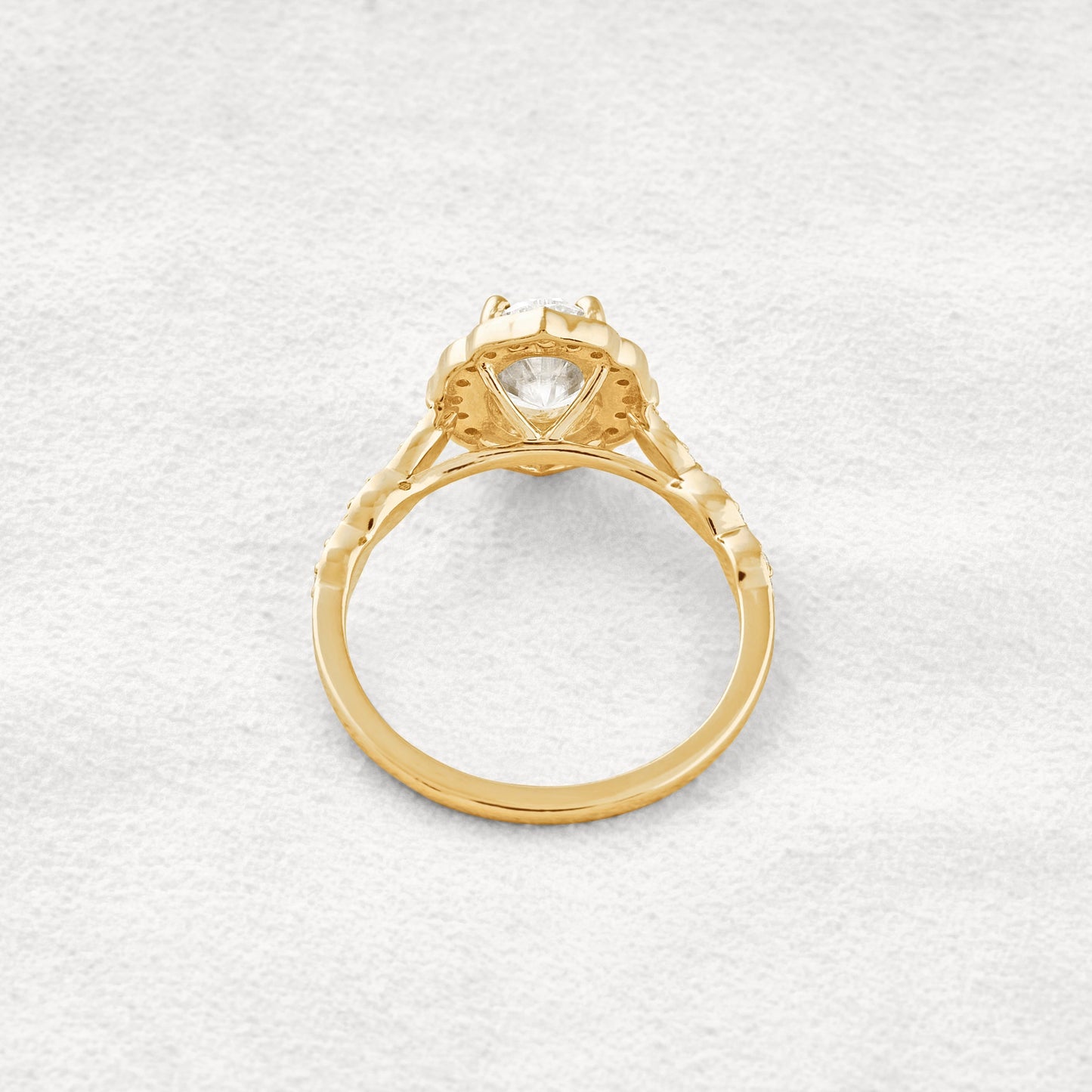 1.31 CT Oval Cut Halo & Pave Moissanite Diamond Engagement Ring In Rose Gold