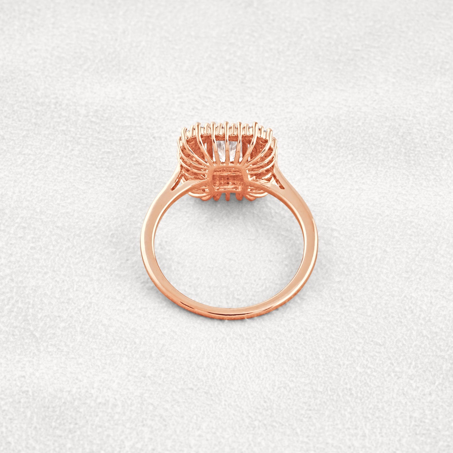 1.05 CT Radiant Cut Double Halo Moissanite Diamond Engagement Ring In White Gold