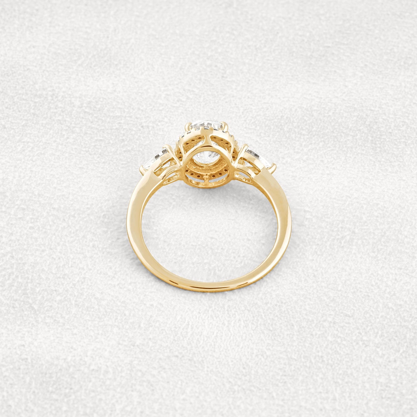 1.33 CT Oval Cut Halo Moissanite Diamond Engagement Ring In Rose Gold