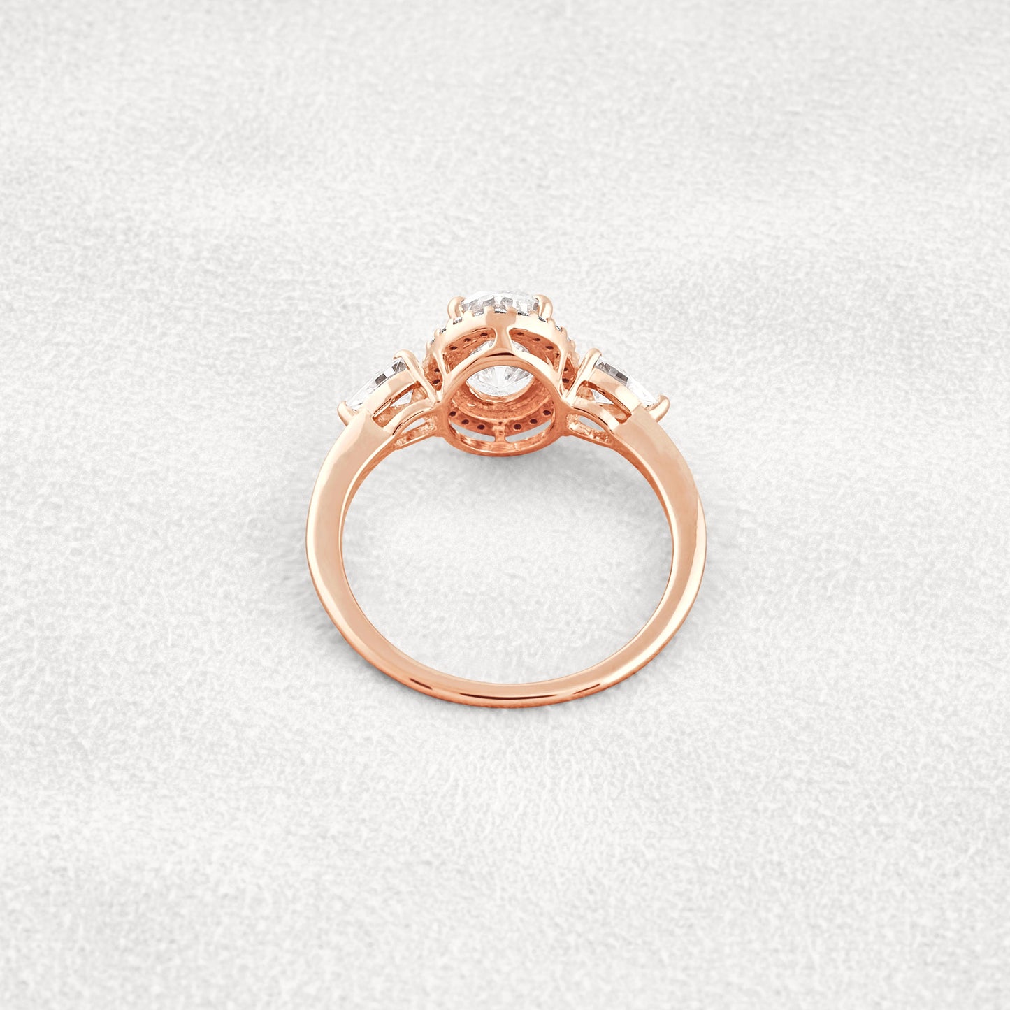 1.33 CT Oval Cut Halo Moissanite Diamond Engagement Ring In White Gold