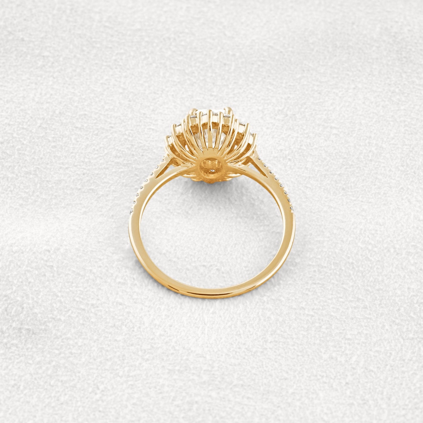 1.91 CT Oval Cut Halo & Pave Moissanite Diamond Engagement Ring In Rose Gold