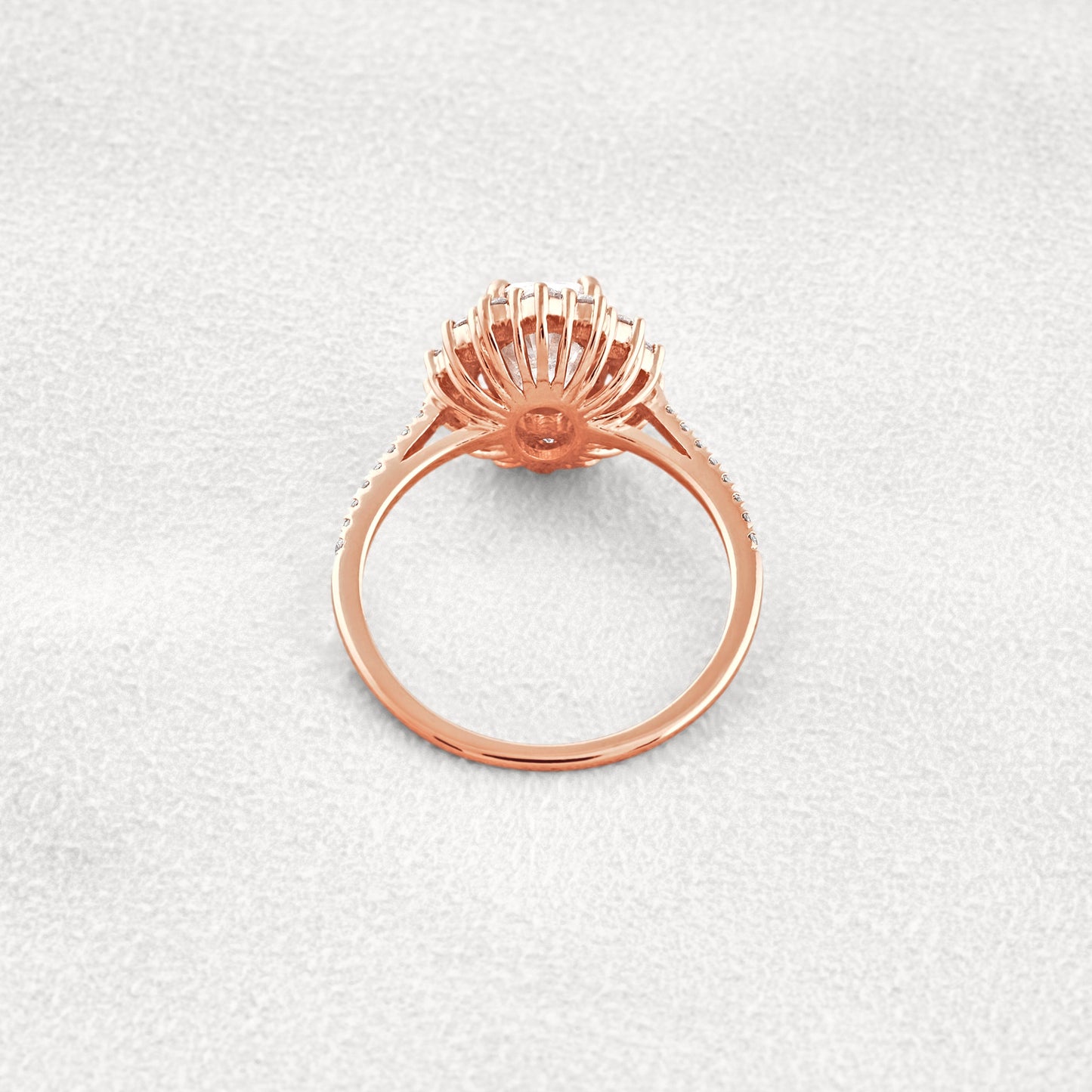 1.91 CT Oval Cut Halo & Pave Moissanite Diamond Engagement Ring In White Gold