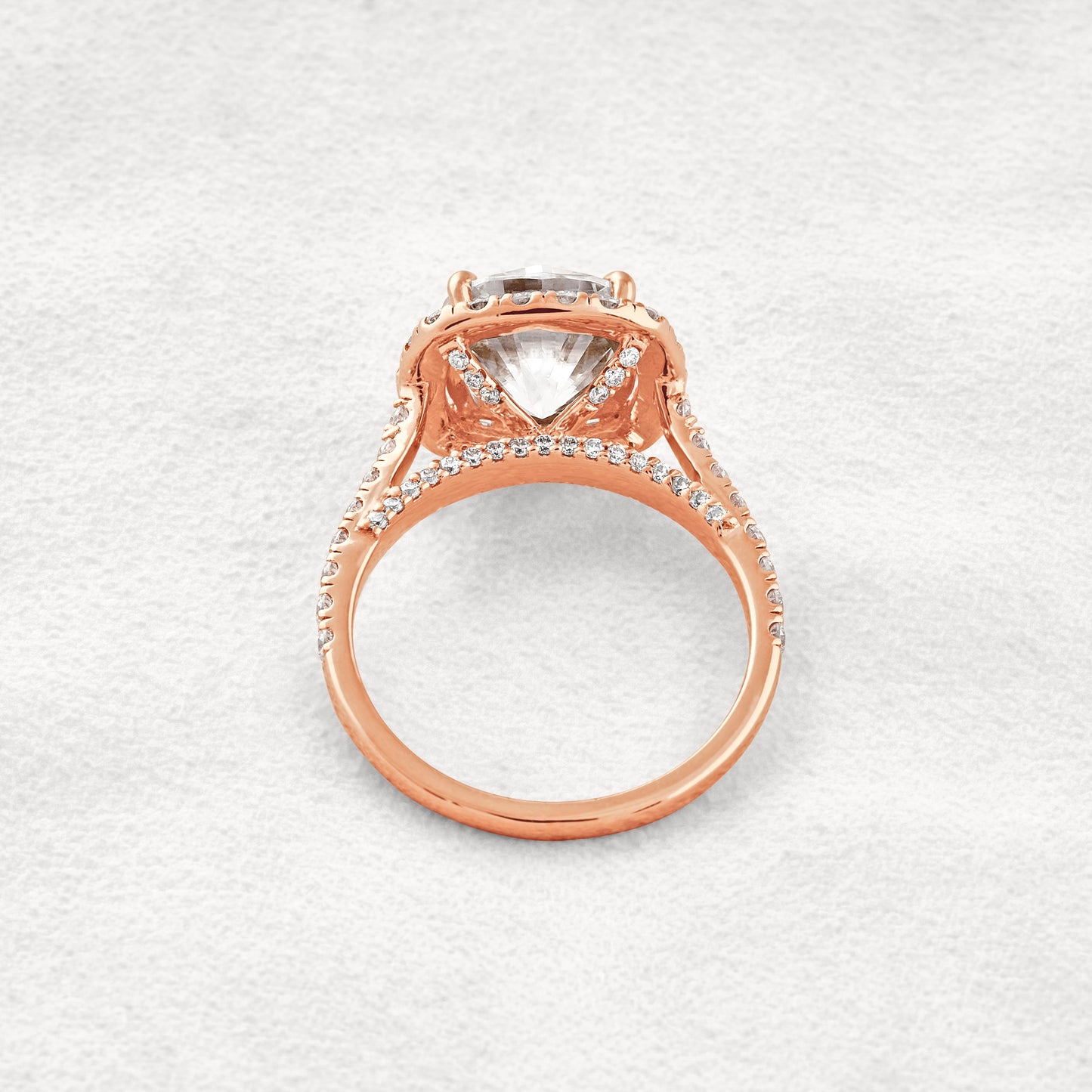 4 CT Cushion Cut Halo & Pave Moissanite Diamond Engagement Ring In White Gold