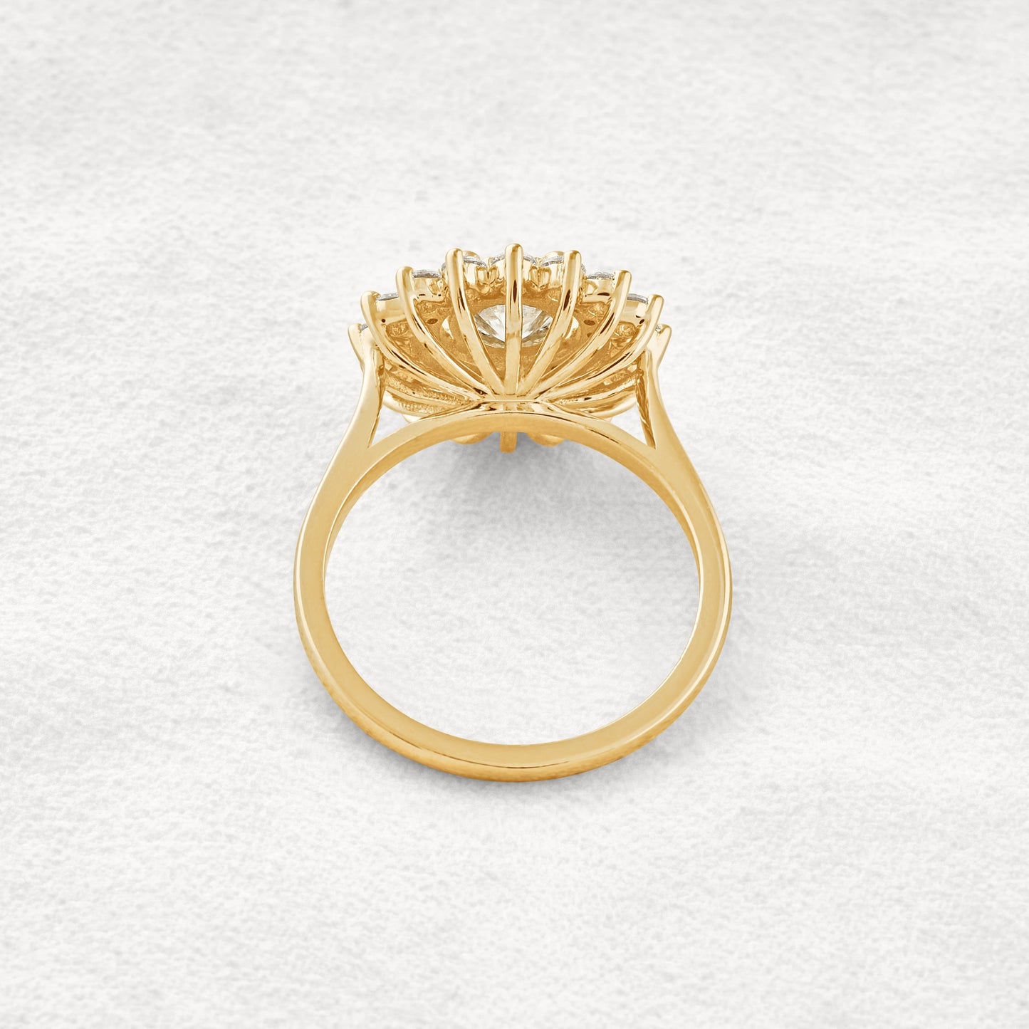 1 CT Round Cut Double Halo Moissanite Diamond Engagement Ring In Rose Gold