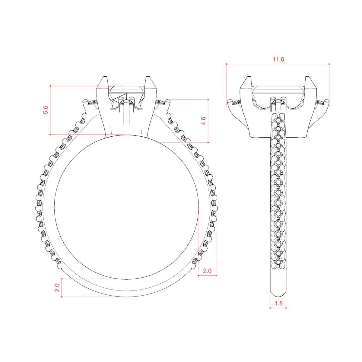 1.60 CT Emerald Moissanite Diamond Solitaire Engagement Ring