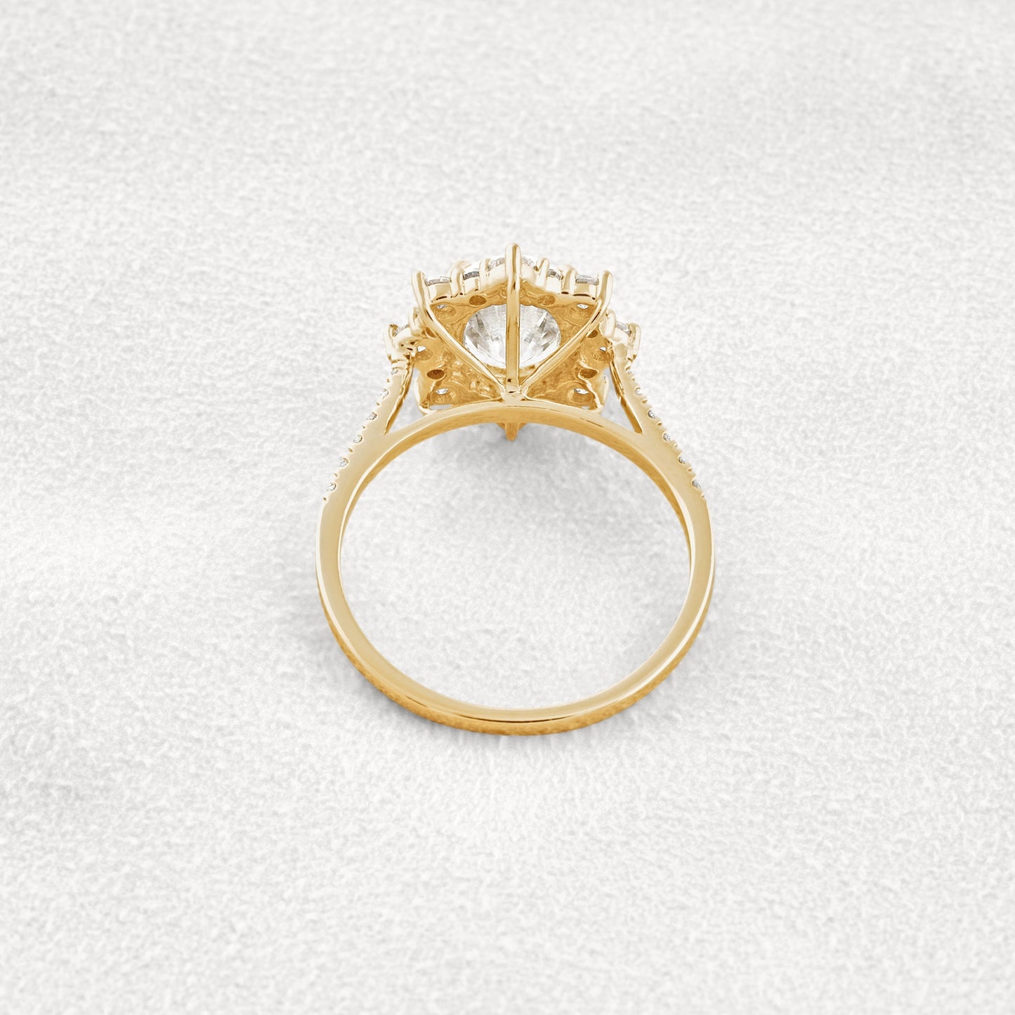 1.91 CT Oval Cut Halo & Pave Moissanite Diamond Engagement Ring In Rose Gold