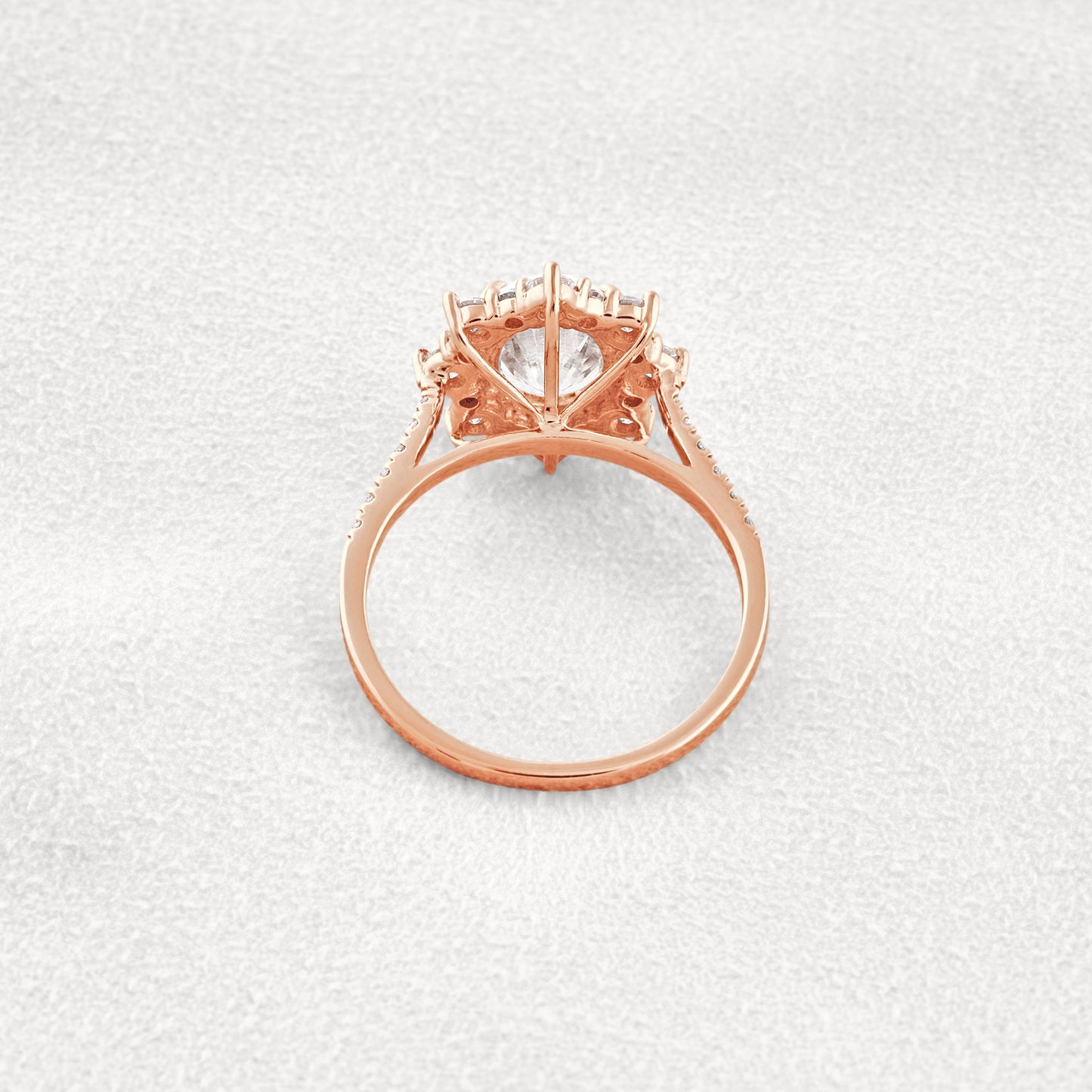 1.91 CT Oval Cut Halo & Pave Moissanite Diamond Engagement Ring In White Gold