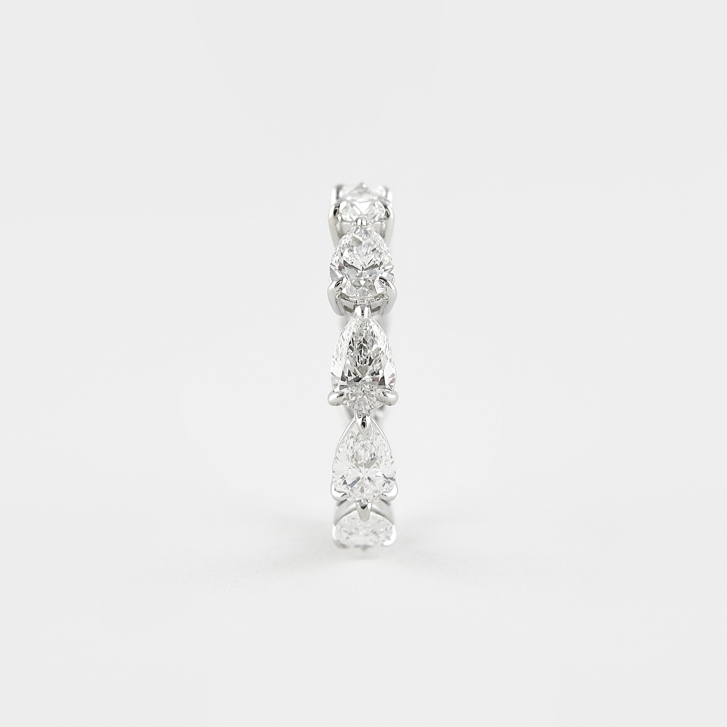 4.68 CT Pear Moissanite Diamond Full Eternity Wedding Band