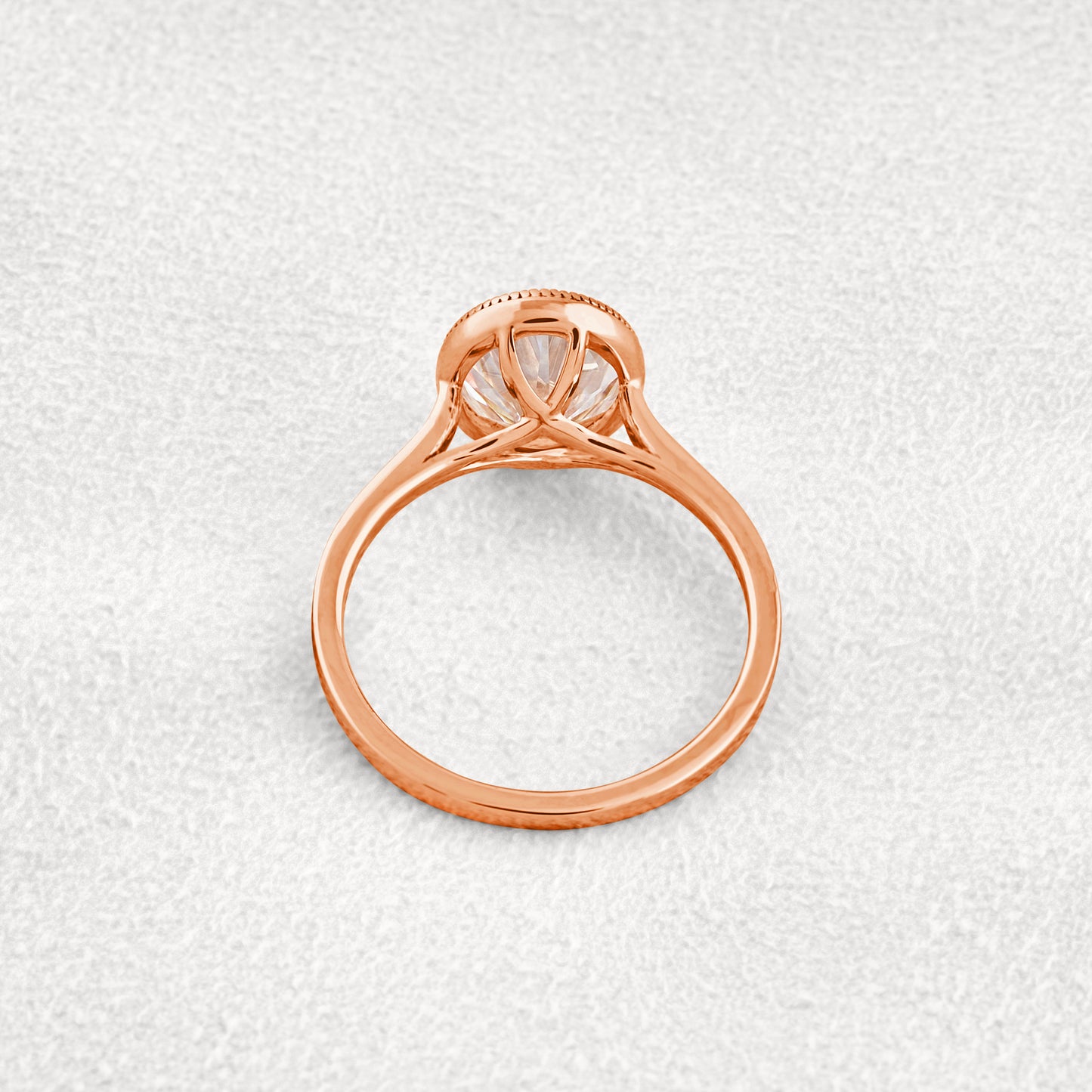 1.91 CT Oval Cut Bezel Moissanite Engagement Ring