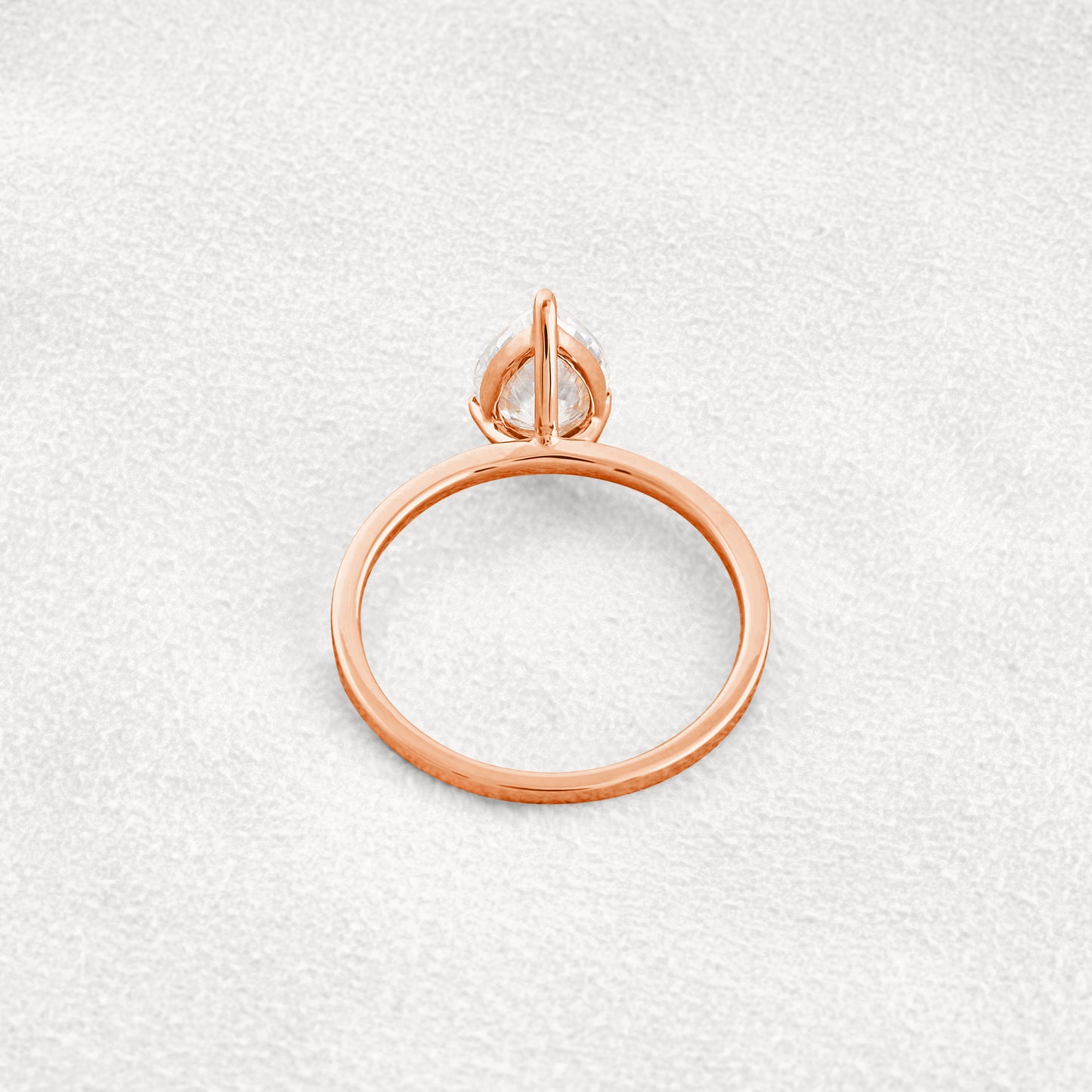 1.93 CT Pear Cut Solitaire Moissanite Engagement Ring