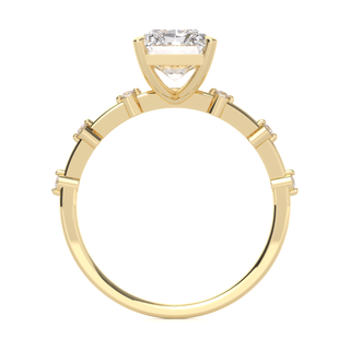 2 CT Radiant Cut Dainty Moissanite Engagement Ring For Mariam