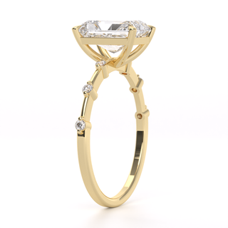 2 CT Radiant Cut Dainty Moissanite Engagement Ring For Mariam