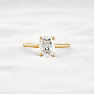 2.3 CT Radiant Cut Solitaire Moissanite Diamond  Engagement Ring In White Gold