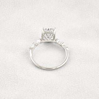 4 CT Cushion Cut Moissanite Diamond Engagement Ring & Wedding Ring In Rose Gold