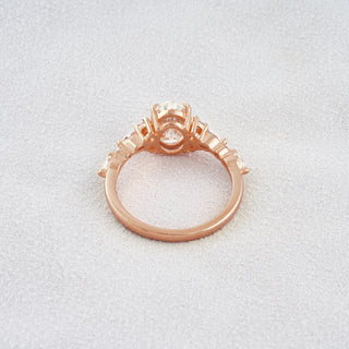 2.1 CT Oval Cut Moissanite Diamond Engagement Ring & Wedding Ring