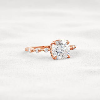 2.15 CT Cushion Cut Moissanite Diamond Engagement Ring & Wedding Ring