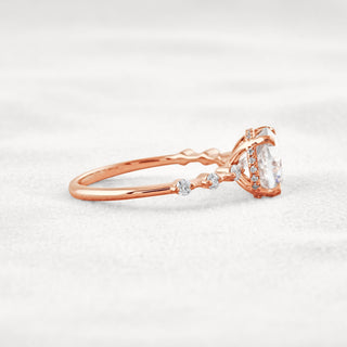 2.15 CT Cushion Cut Moissanite Diamond Engagement Ring & Wedding Ring