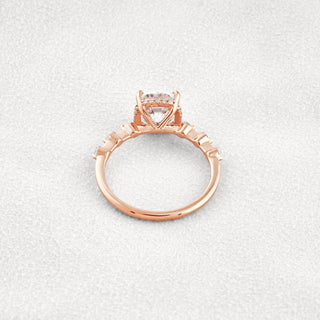 2.15 CT Cushion Cut Moissanite Diamond Engagement Ring & Wedding Ring In White Gold