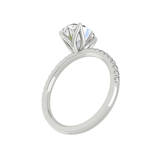 1.91 CT Oval Moissanite Diamond Solitaire Engagement Ring