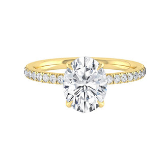 1.91 CT Oval Moissanite Diamond Solitaire Engagement Ring