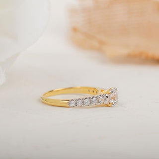 1 CT Round Cut Moissanite Diamond Engagement Ring