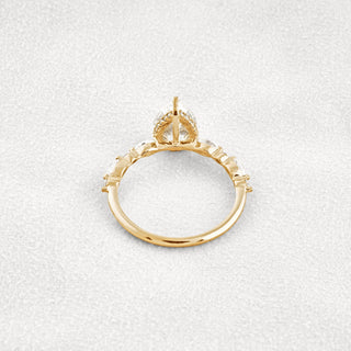 1.93 CT Pear Cut Moissanite Diamond Engagement Ring & Wedding Ring In White Gold