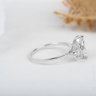1 CT Marquise Cut Moissanite Diamond Engagement Ring